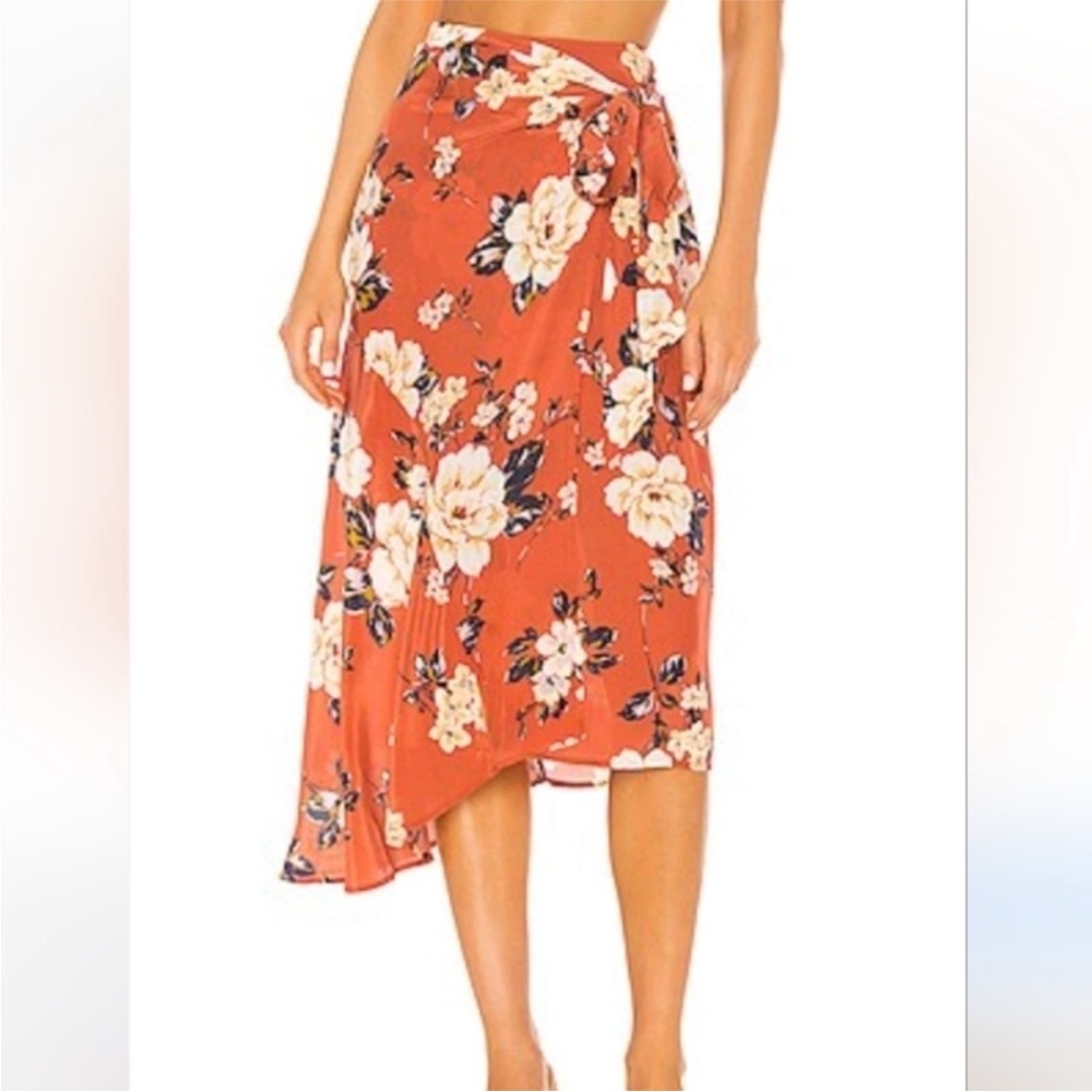 NWOT YUMI KIM MIDI Asymmetrical Floral Wrap Skirt.